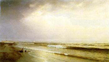 威廉 特羅斯特 理查玆 Seascape with Distant Lighthouse, Atlantic City, New Jersey